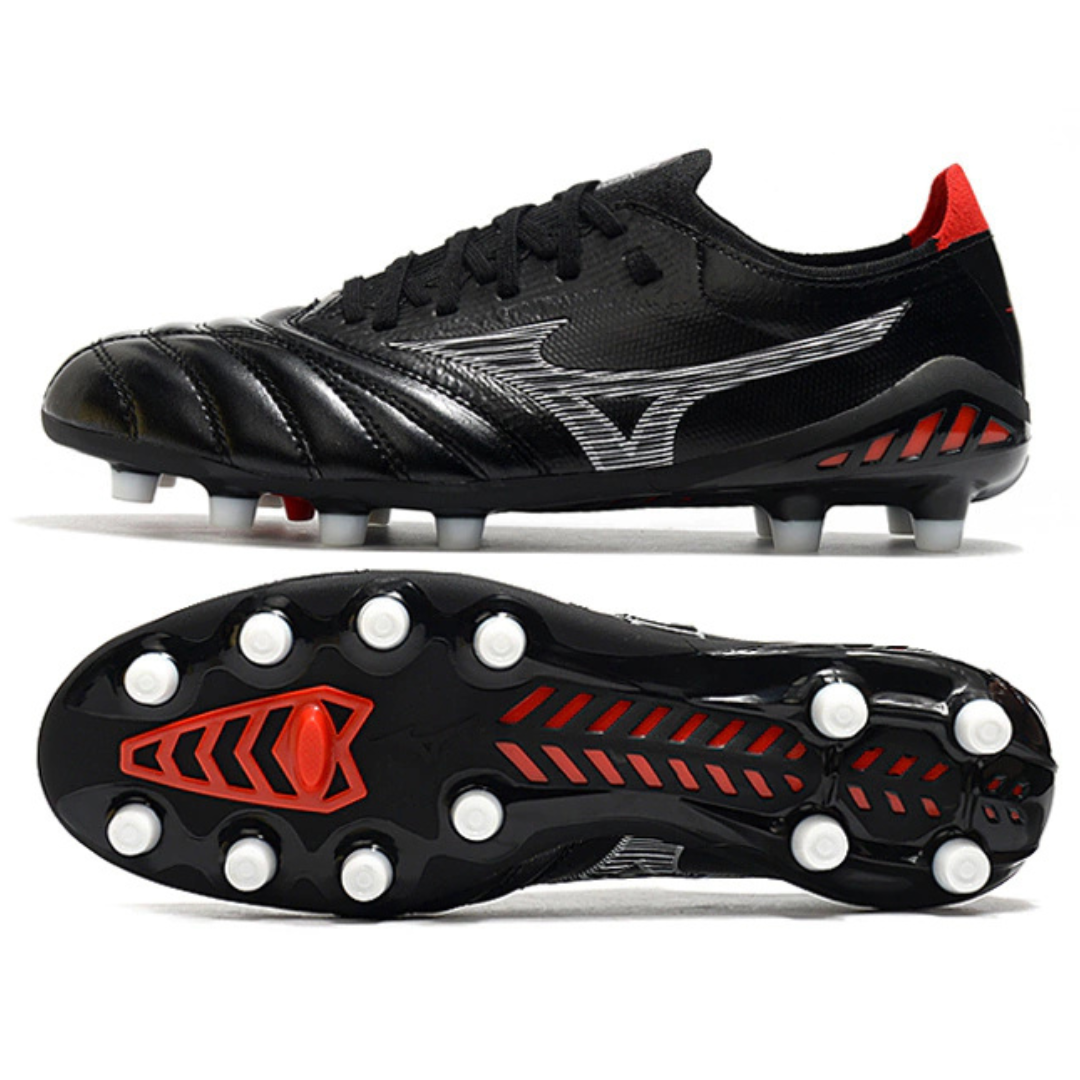 Chuteira de Campo Mizuno Morelia Neo 3 Preto/Vermelho Fg Elite