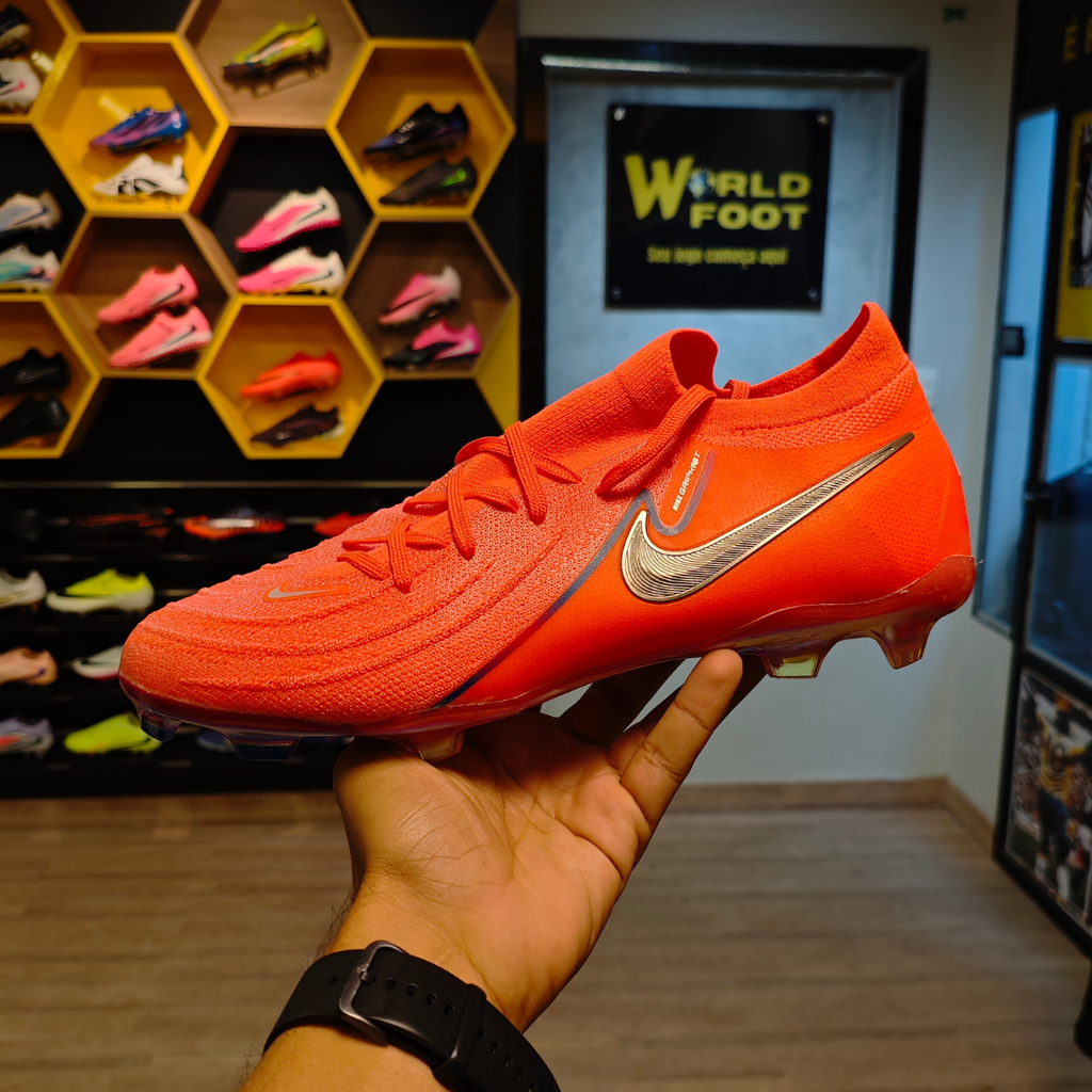 Chuteira de Campo  Nike Phantom GX2 Elite  FG Vermelha - PRONTA ENTREGA