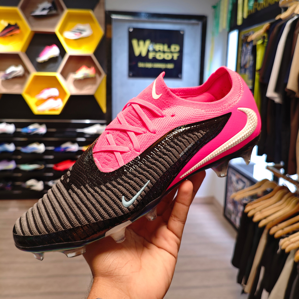 Chuteira de Campo NIKE Phantom 6 Elite FG - Rosa/Preto - PRONTA ENTREGA