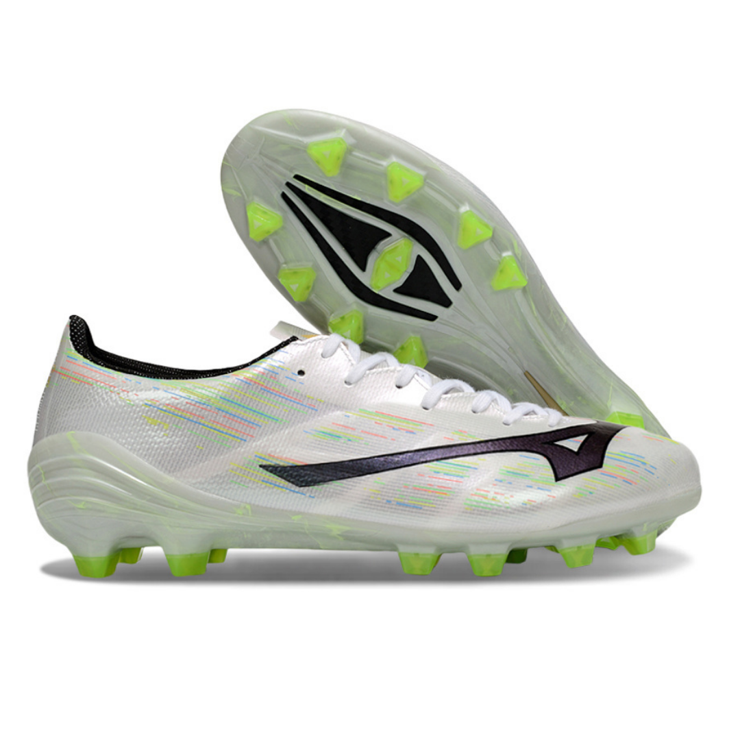 Chuteira de Campo Mizuno Alpha 2 FG Fronteira Pack Branca