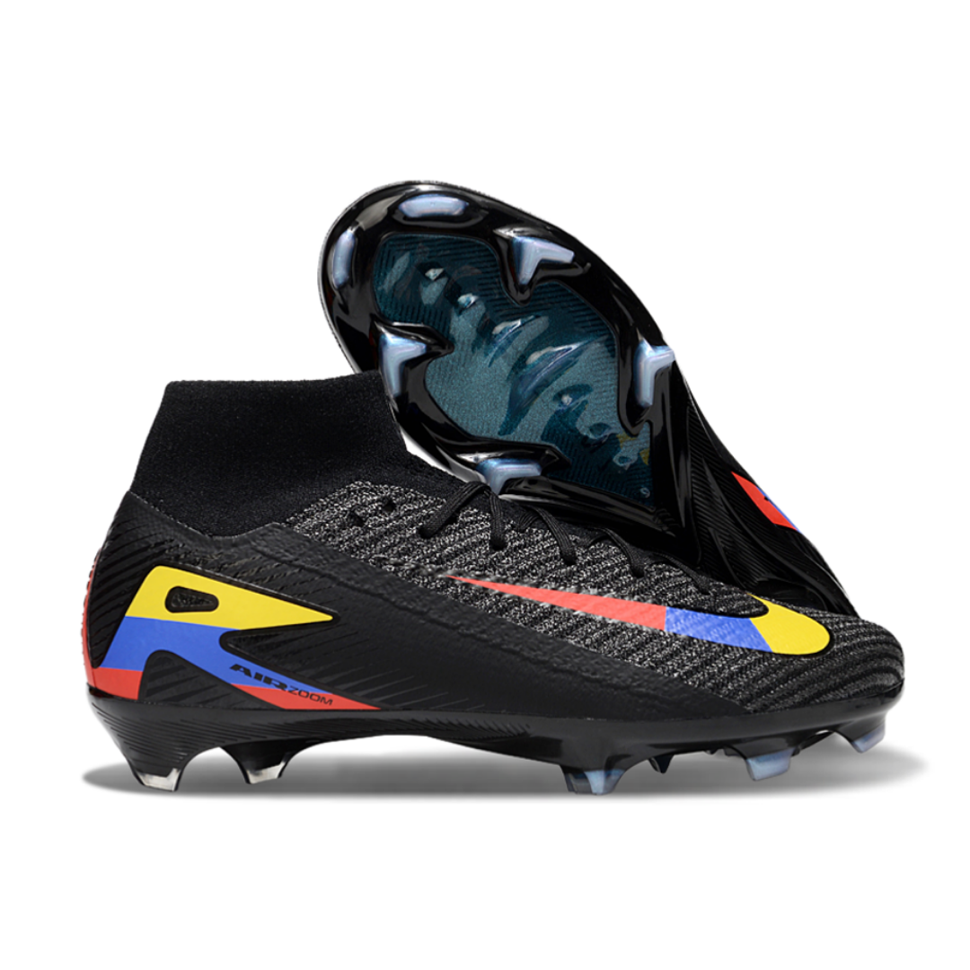 Chuteira de Campo Nike Air Zoom Mercurial Superfly 10 Elite FG Preta Colombia Pack