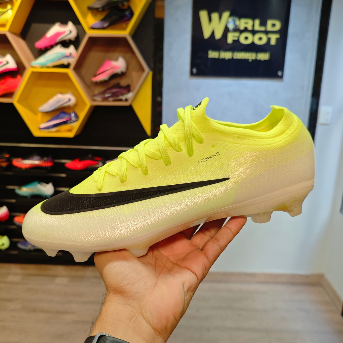 Chuteira de Campo Nike Mercurial Vapor 17 FG ELITE VERDE - PRONTA ENTREGA