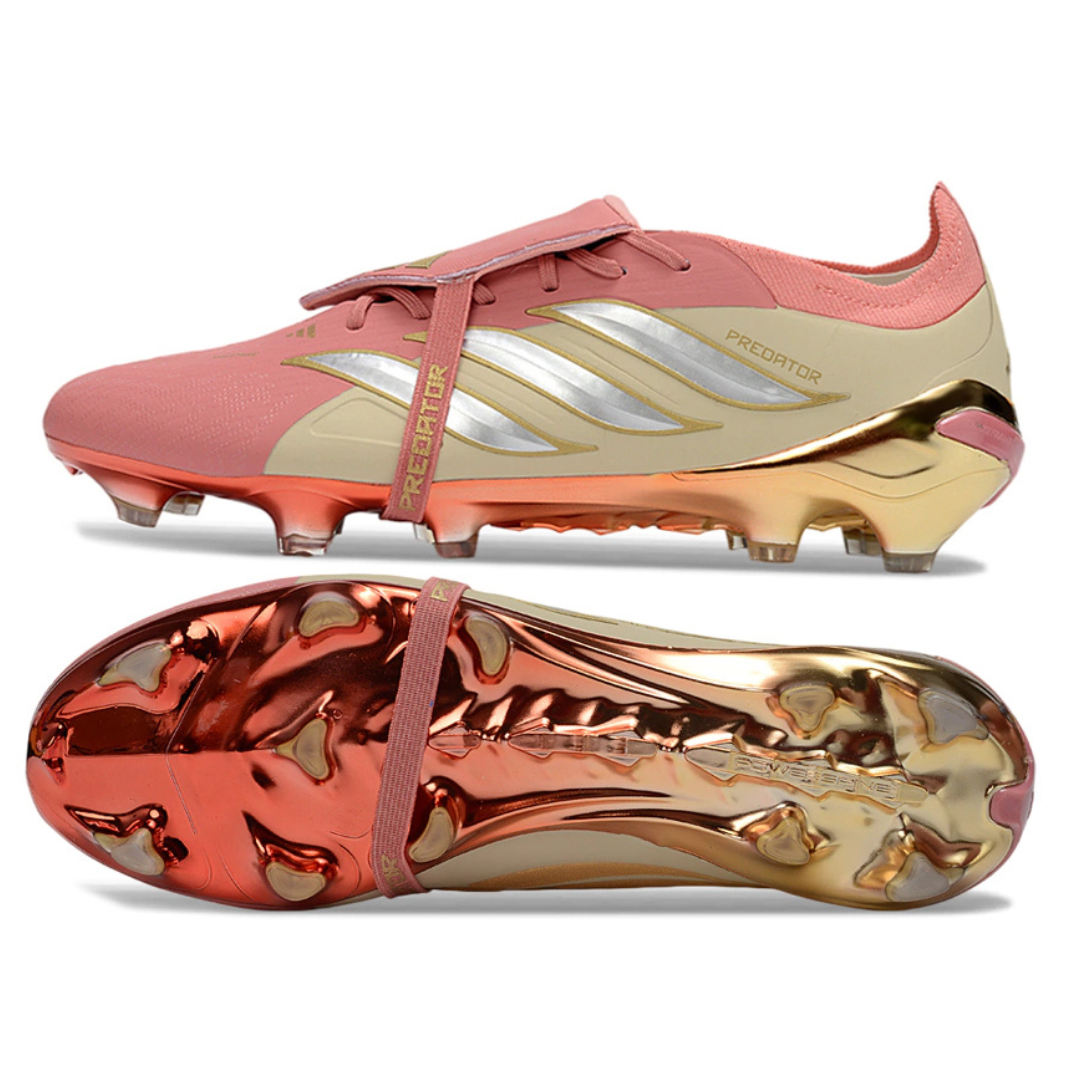 Chuteira  de Campo ADIDAS Predator Elite Tongue 26 FG Rosê - Dourado
