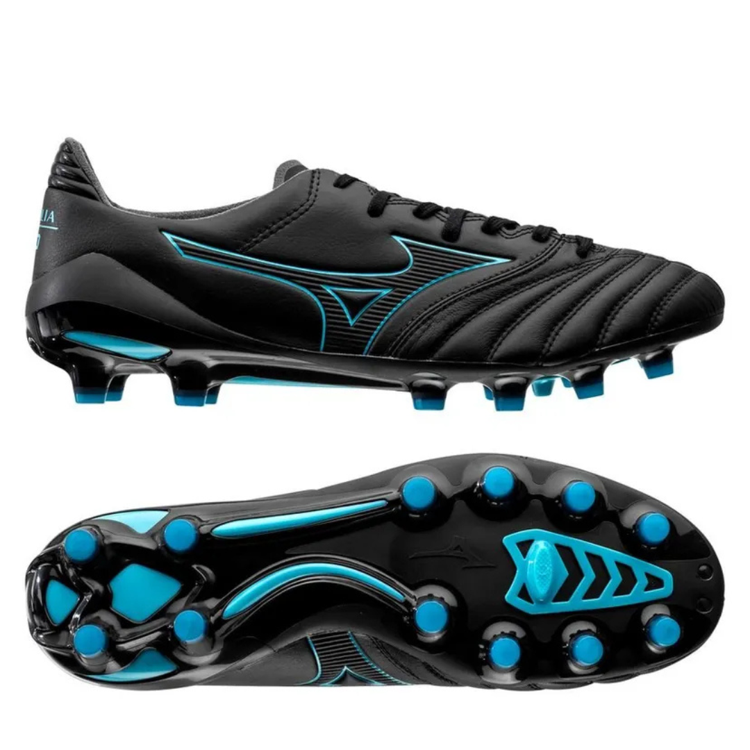 Chuteira de Campo Mizuno Morelia Neo II Preto/Azul Fg