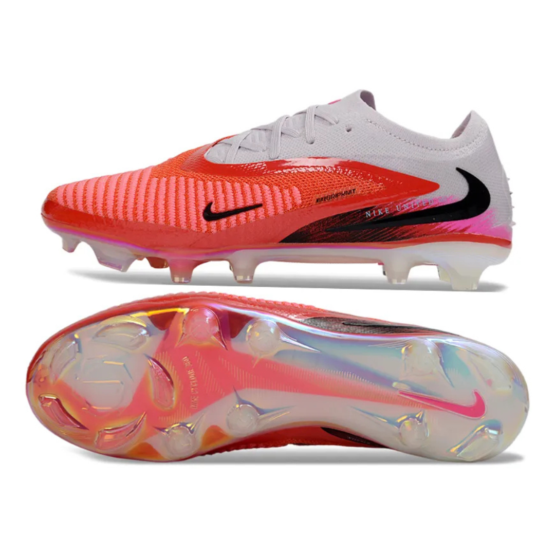 Chuteira  de Campo NIKE Phantom 6 Elite Low FG Vermelho/Rosa/Cinza