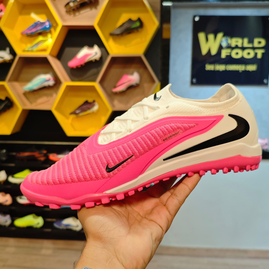 Chuteira Society Nike Phantom 6 Breakout TF ELITE ROSA - PRONTA ENTREGA