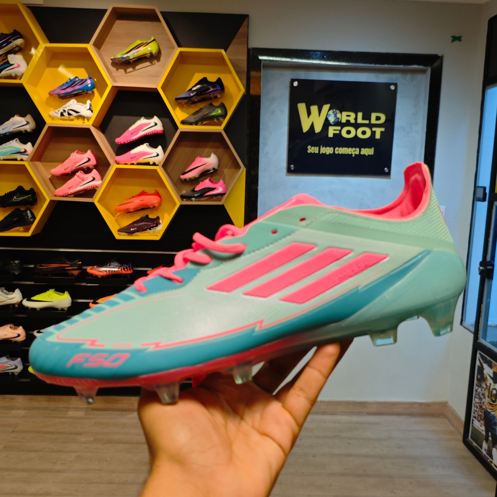 Chuteira de Campo Adidas F50 X Messi Tropical FG Elite - PRONTA ENTREGA