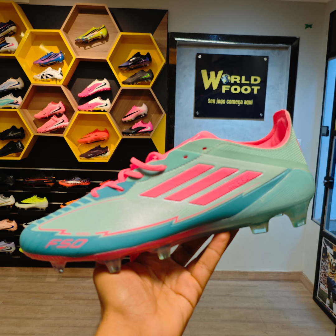 Chuteira de Campo Adidas F50 X Messi Tropical FG Elite - PRONTA ENTREGA
