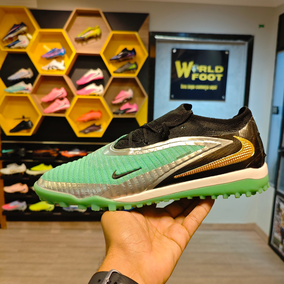 Chuteira de Society Nike Phantom 6 Venom TF ELITE SOLADO VERDE -PRONTA ENTREGA