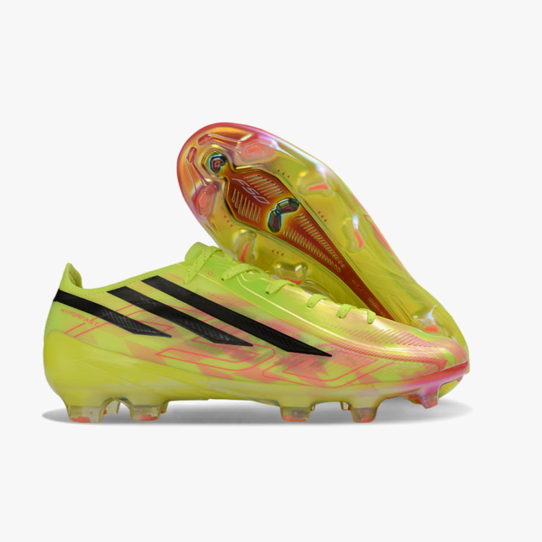 Chuteira de Campo Adidas F50 Hyperfast FG LL Verde e Preto