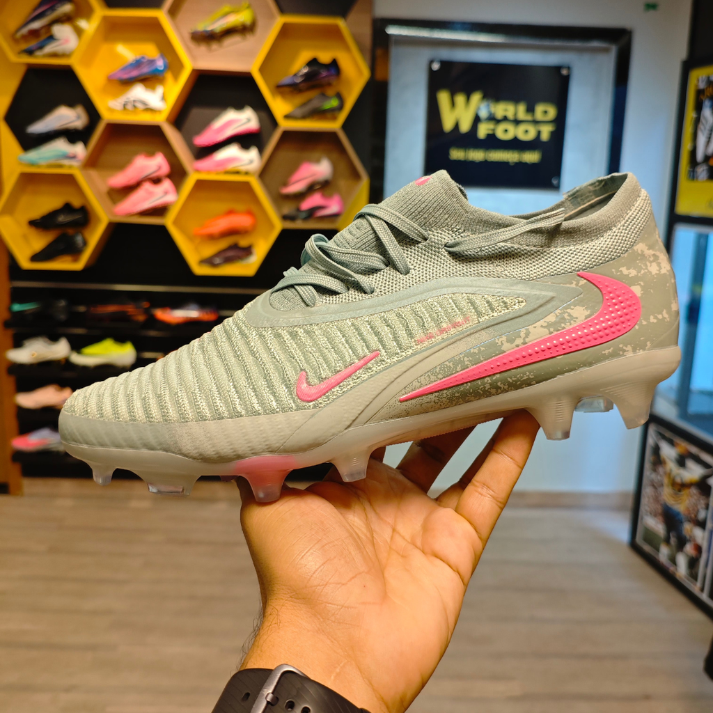 Chuteira de Campo Nike Phantom 6 Fg Elite Azul/Rosa - PRONTA ENTREGA