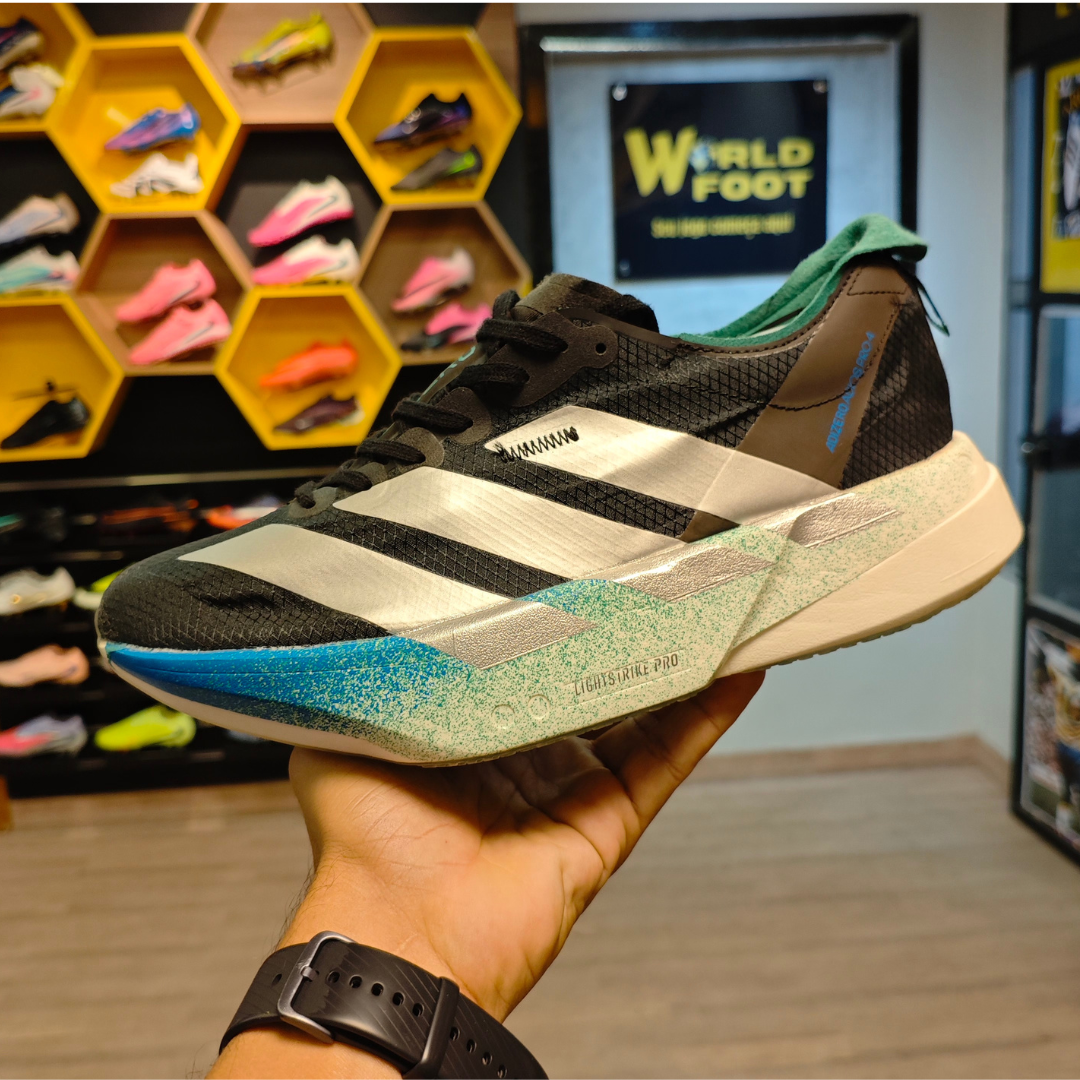 Tênis Adidas Adizero Adios Pro 4 Preto/Verde/Prata - PRONTA ENTREGA