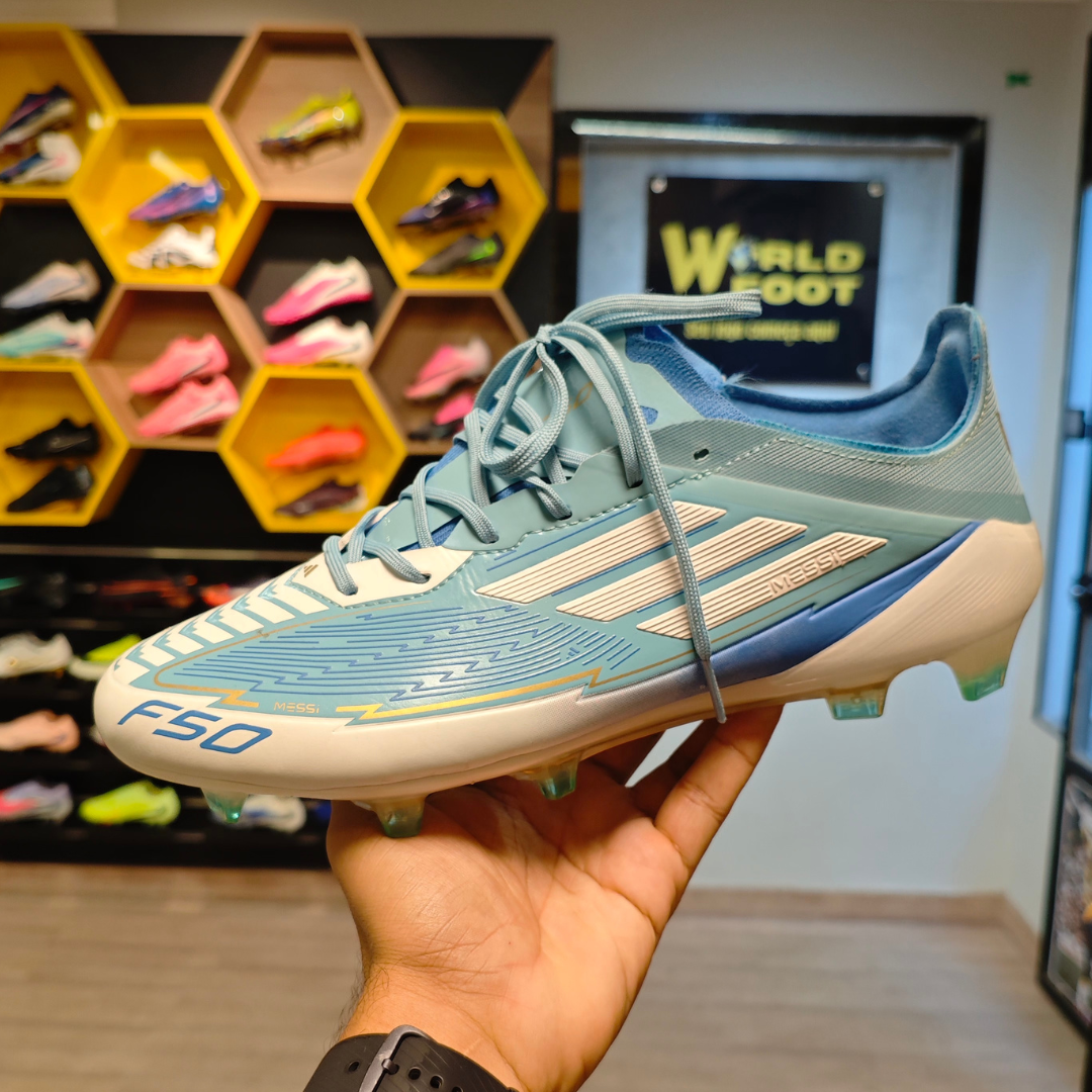 Chuteira de Campo ADIDAS F50 Elite FG Messi Azul - PRONTA ENTREGA