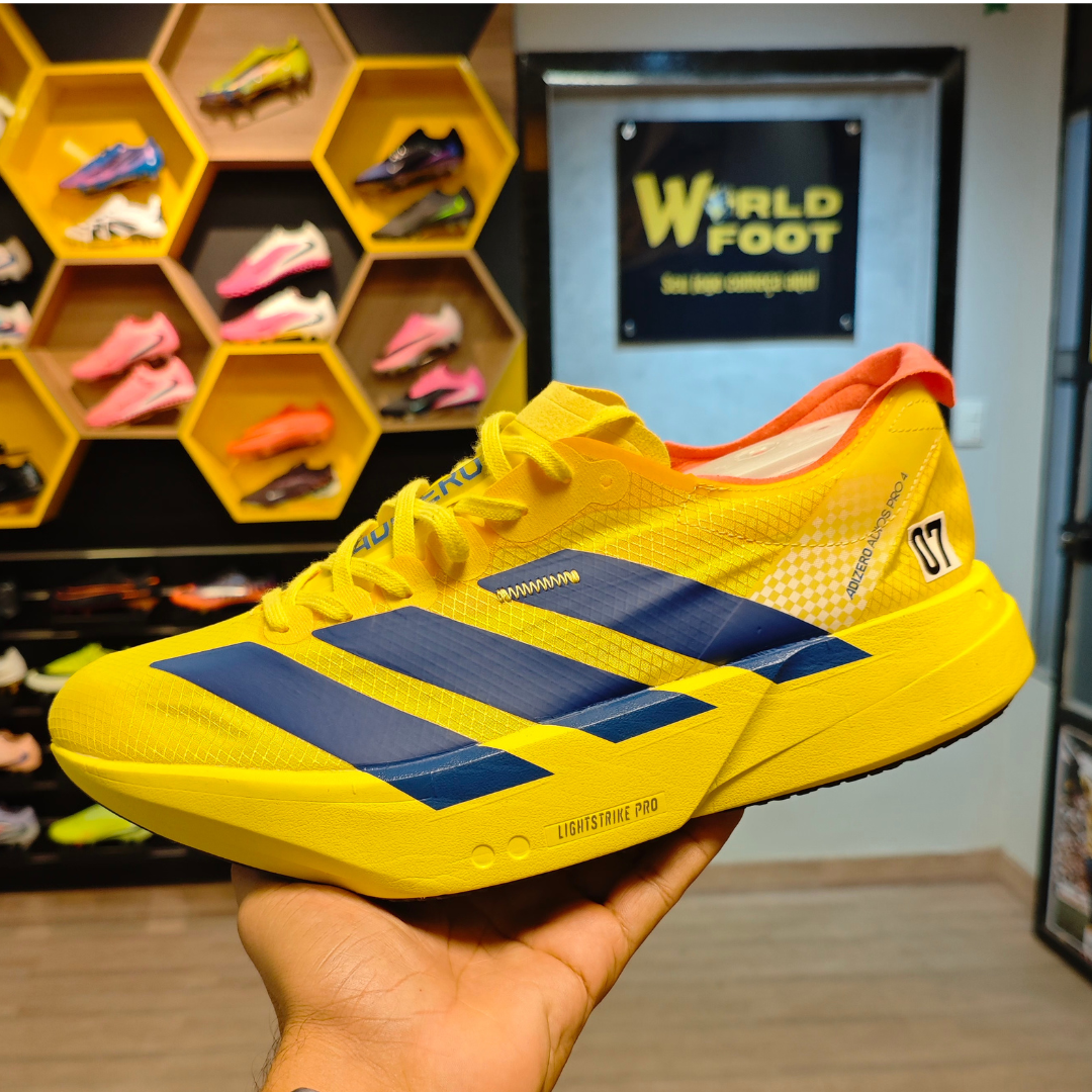Tênis Adidas Adizero Adios Pro 4 Yellow Red - PRONTA ENTREGA