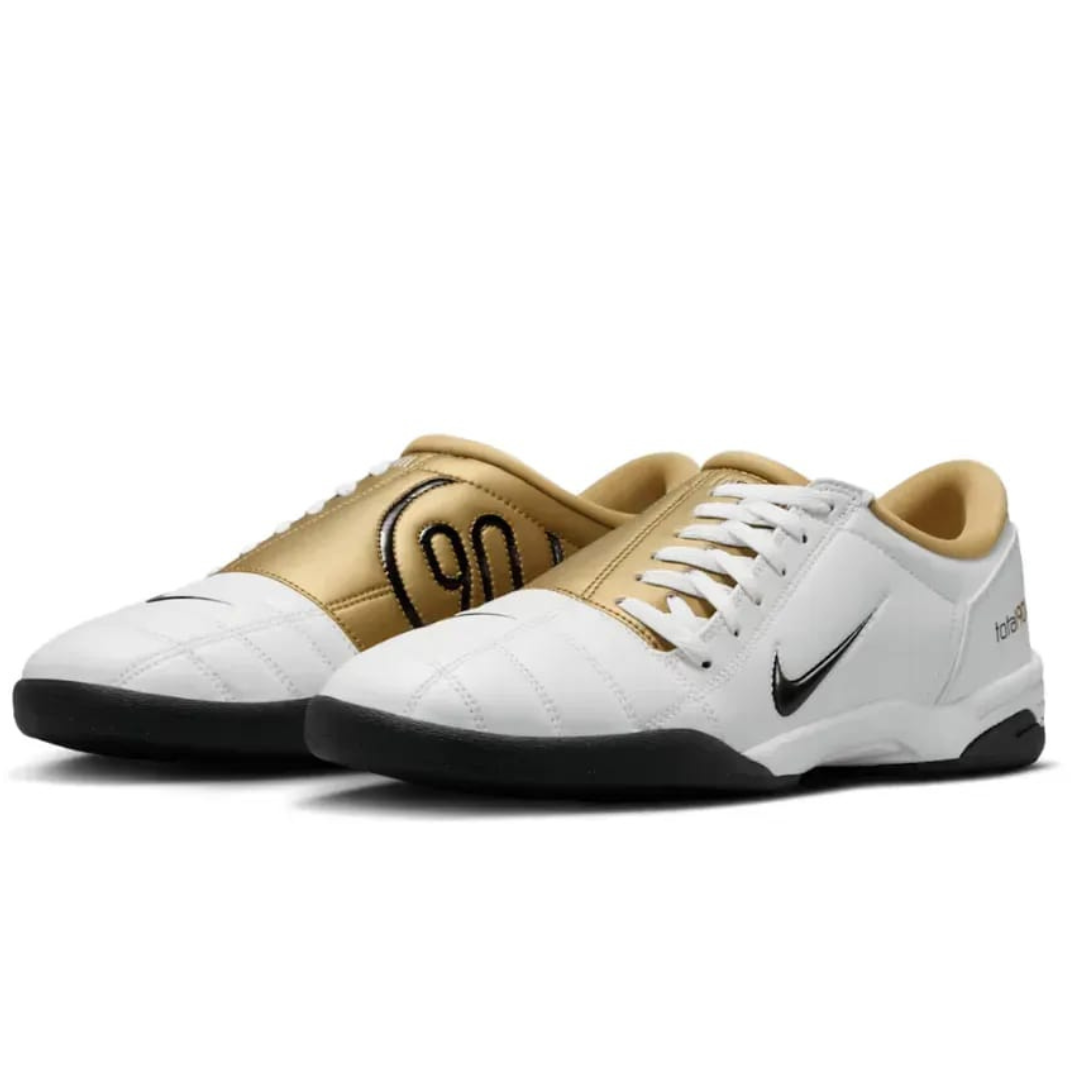 Chuteira de Futsal Nike Total 90 III Dourado e Branco