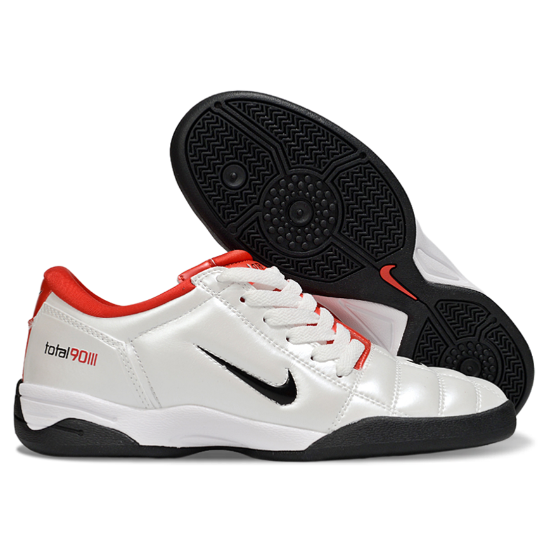 Chuteira de Futsal Nike Total 90 III Branco e Vermelho