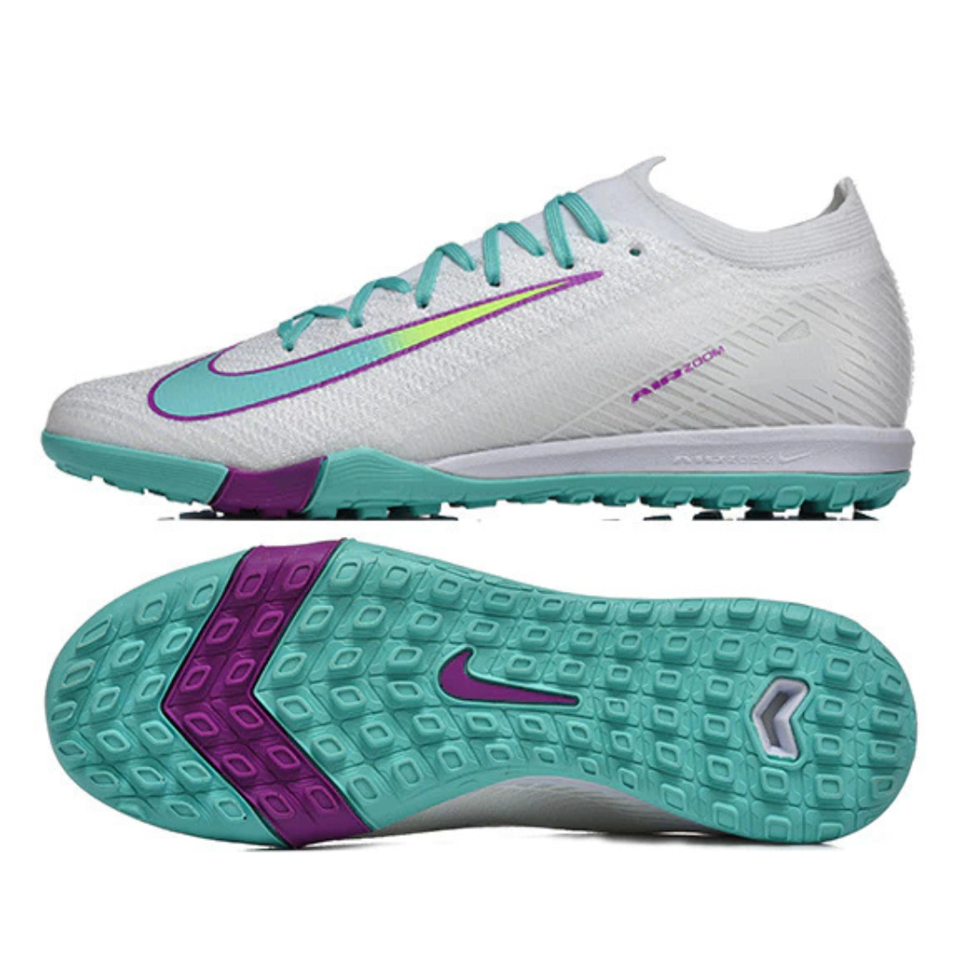 Chuteira Society Nike Mercurial Vapor 16 TF Elite / BRANCO /AZUL /ROSA