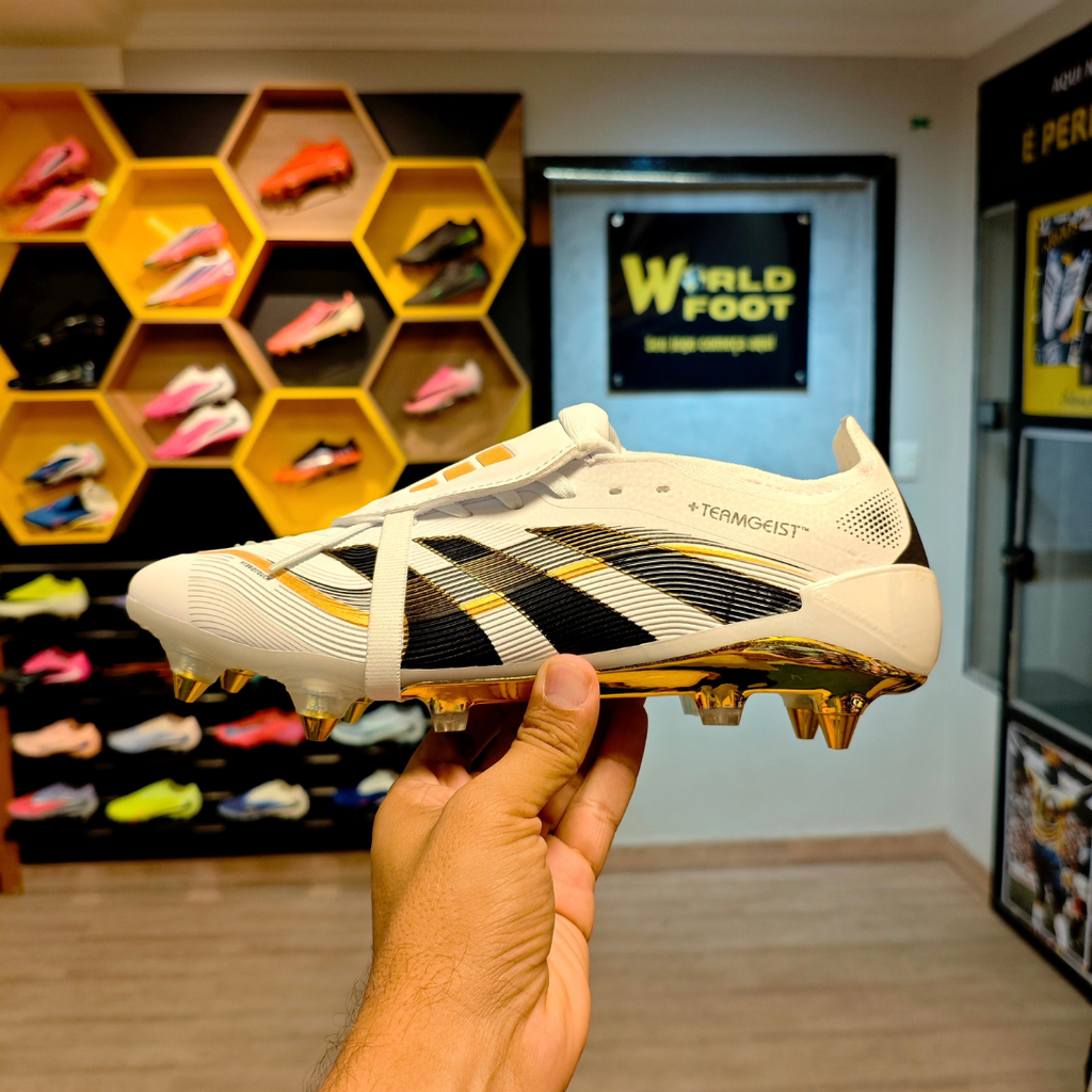 Chuteira de Campo Adidas Predator 25 Elite Tongue SG "Teamgeist" - PRONTA ENTREGA