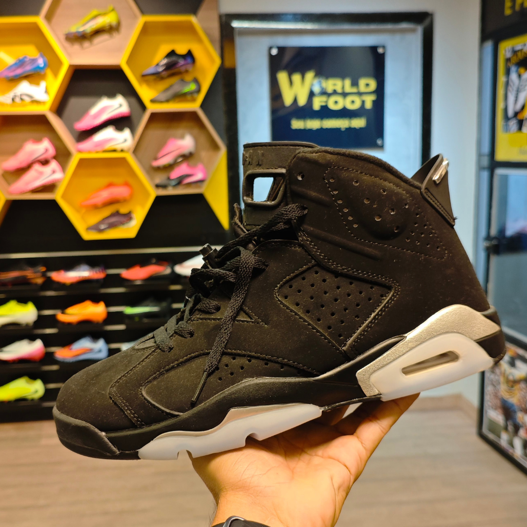 Tênis Air Jordan 6 Retro "Metallic Silver" -PRONTA ENTREGA