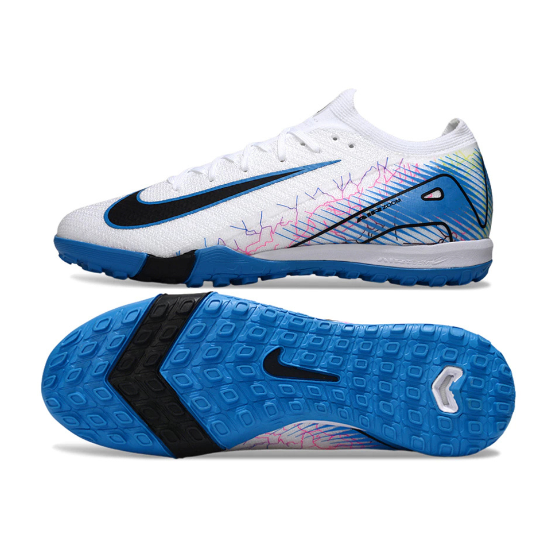 Chuteira Society Nike Mercurial Vapor 16 Tf Elite Branco/Azul