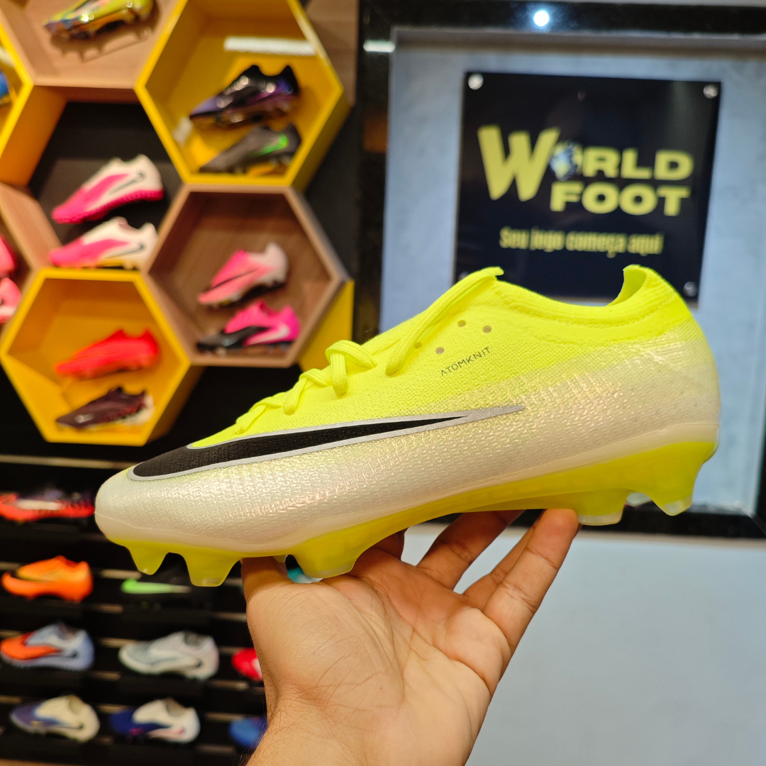 Chuteira de Campo Nike Mercurial Vapor 17 FG Elite / Verde  Branco e Preto - PRONTA ENTREGA