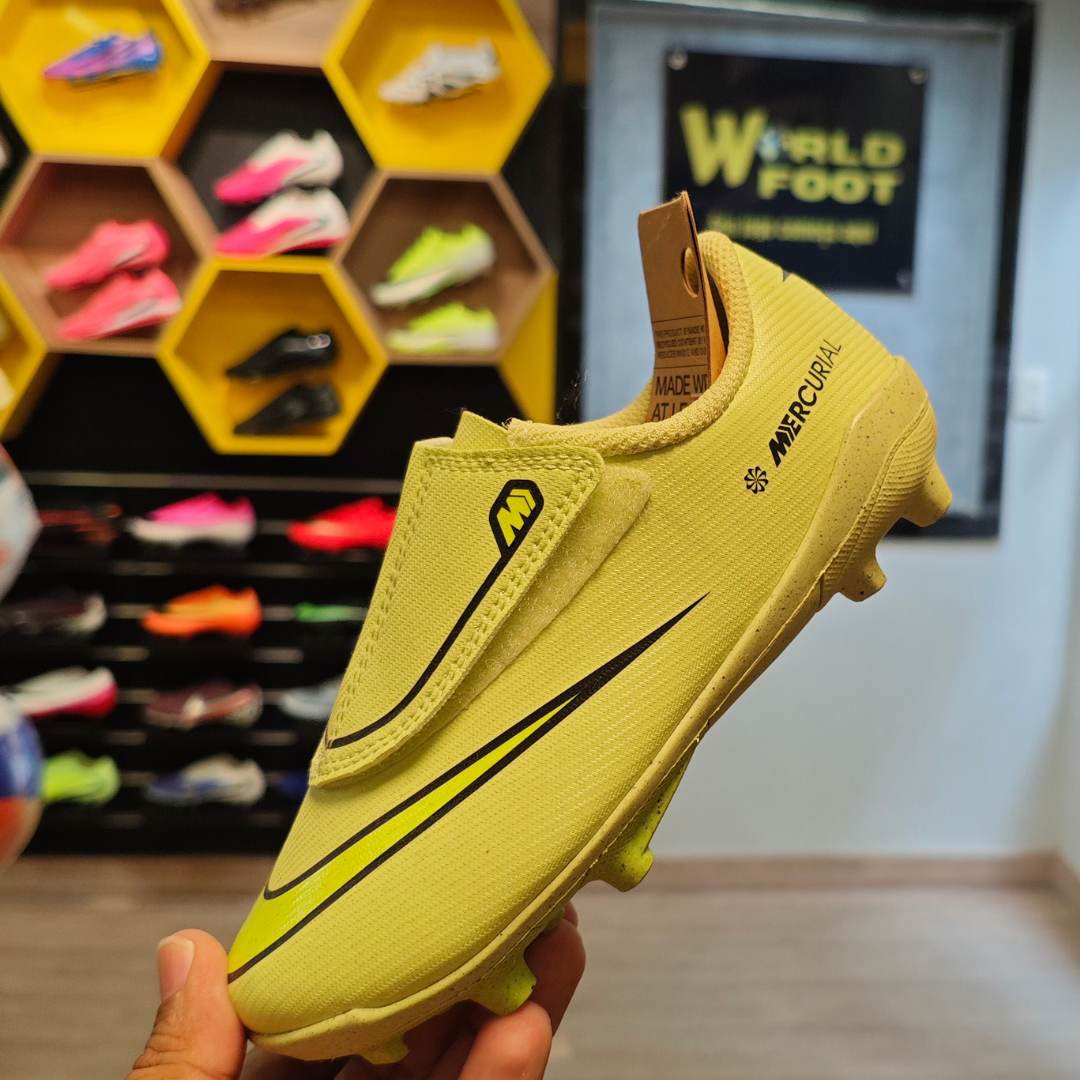 Chuteira de Campo Nike Mercurial Vapor 16 Club Infantil FG Velcro – Max Voltage -PRONTA ENTREGA