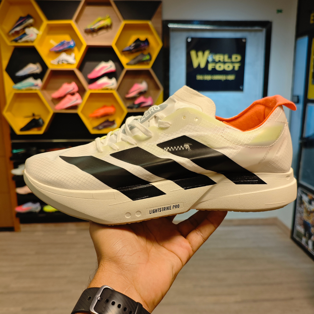 Tênis Adidas Adizero Adios Pro 4 Branco/Vermelho - PRONTA ENTREGA