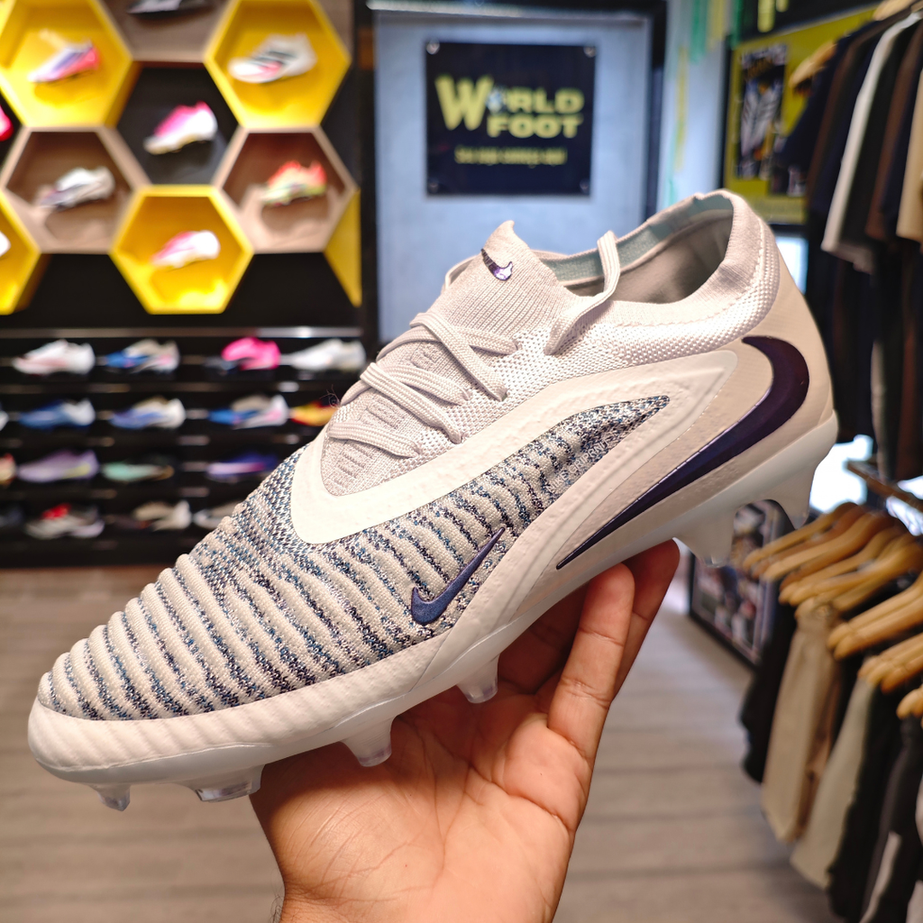 Chuteira de Campo Nike Phantom 6 Fg Elite ( Branco, Azul e Ice ) - PRONTA ENTREGA