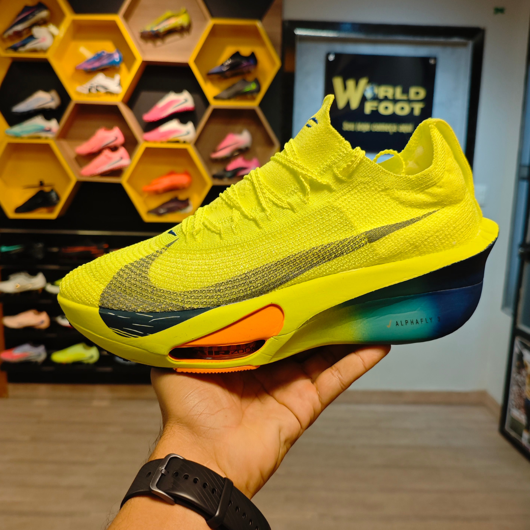 Tênis Nike Air Zoom Alphafly 3 – Verde-Limão/Laranja/Azul - PRONTA ENTREGA
