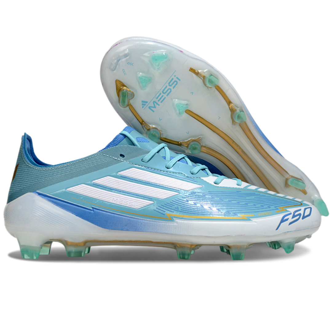 Chuteira de Campo Adidas F50 x Messi Azul FG Elite