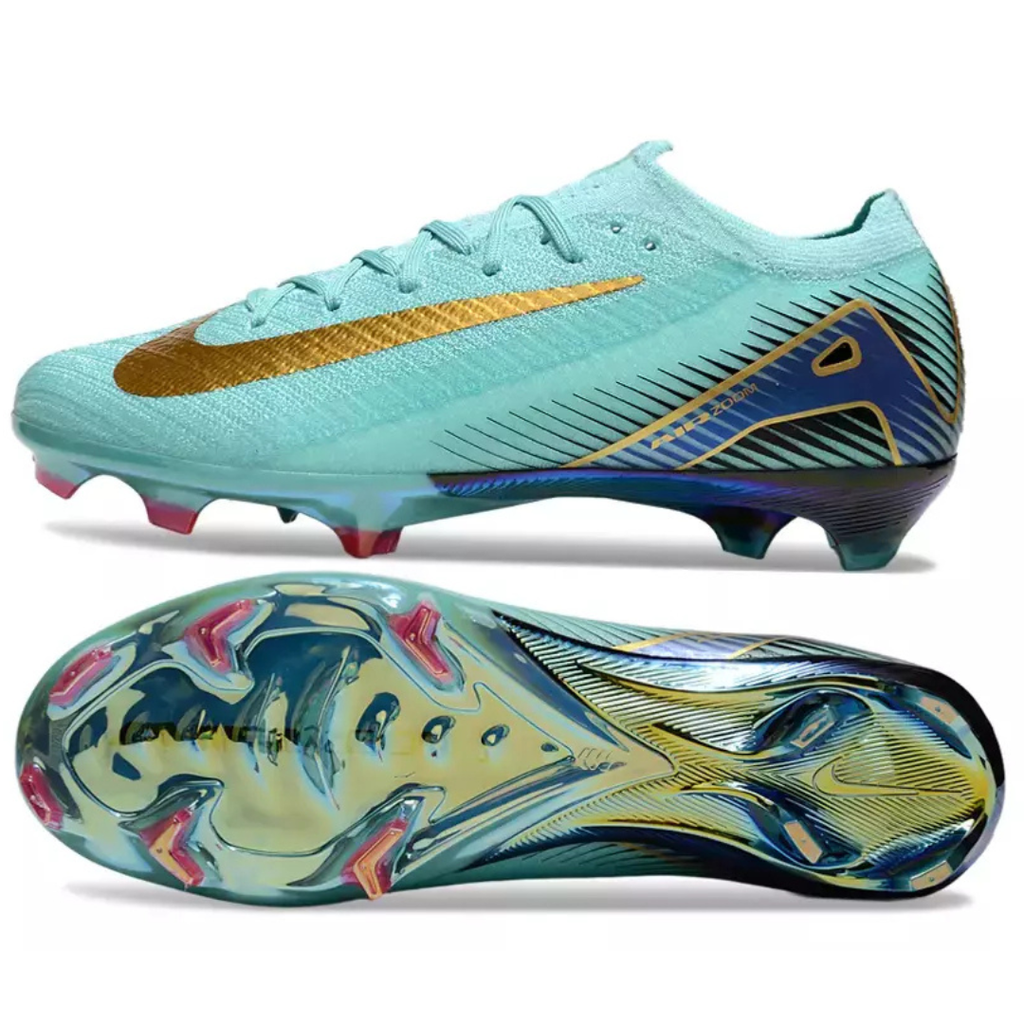 Chuteira de Campo Nike Mercurial Vapor 16 Elite FG – Azul/Dourado - PRONTA ENTREGA
