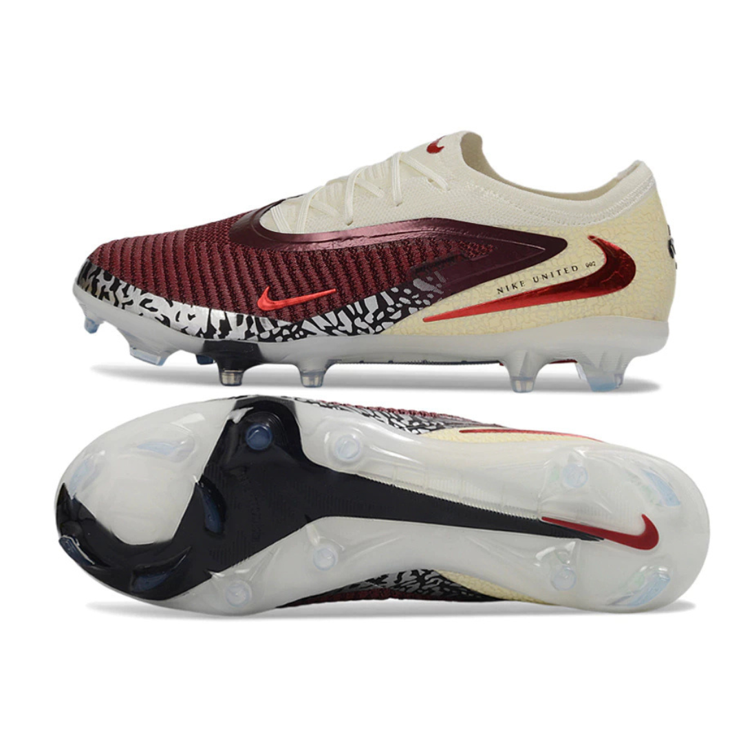Chuteira de Campo Nike Phantom 6 United 003 Fg Elite / Vinho e Branca