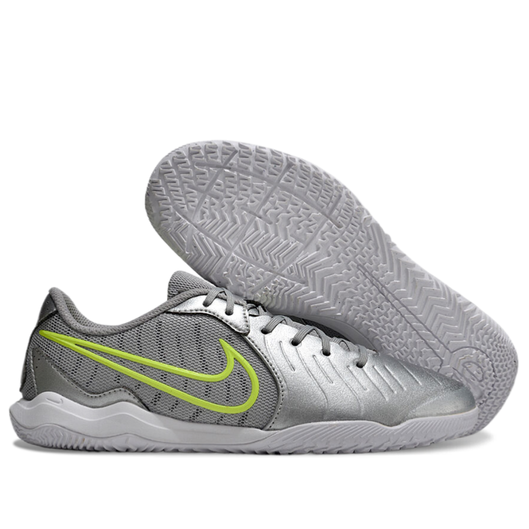 Chuteira de Futsal Nike Tiempo Legend Prata Verde IC