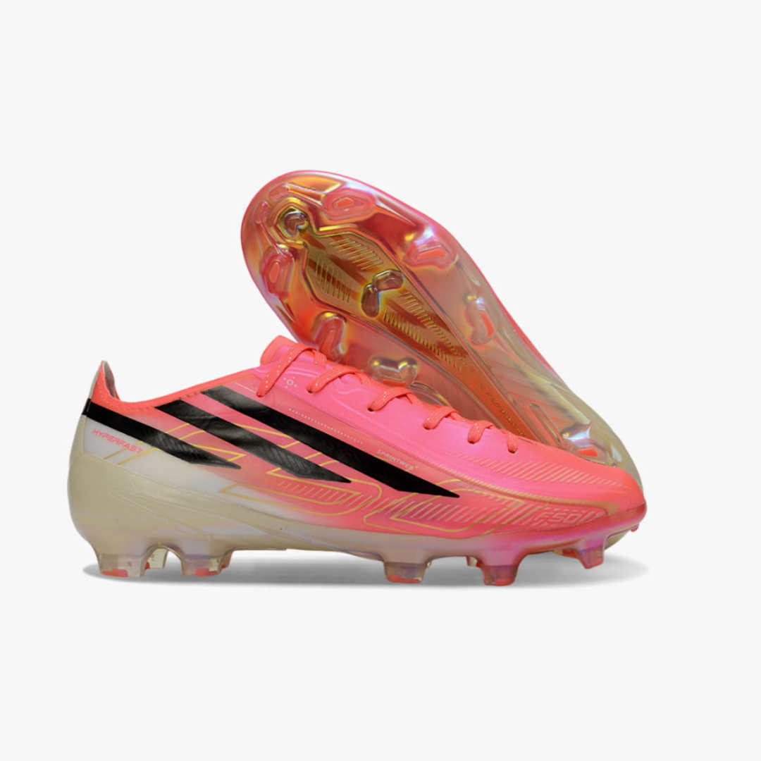 Chuteira de Campo ADIDAS F50 Hyperfast FG Road to Glory Rosa - Branco